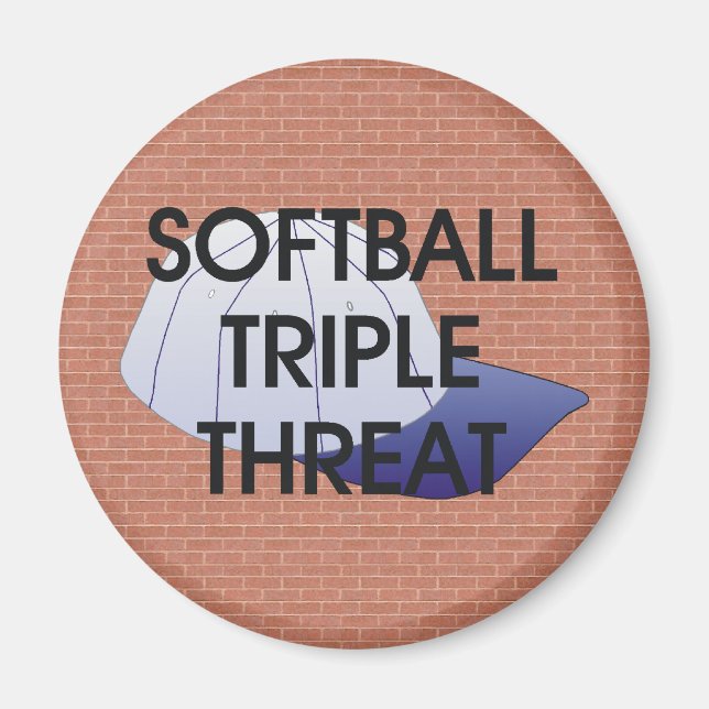 Aimant Top Softball triple menace (Devant)