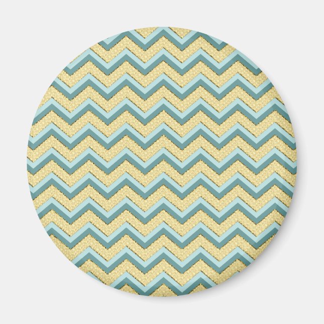 Aimant Topaz Parties scintillant Chevron Motif (Devant)