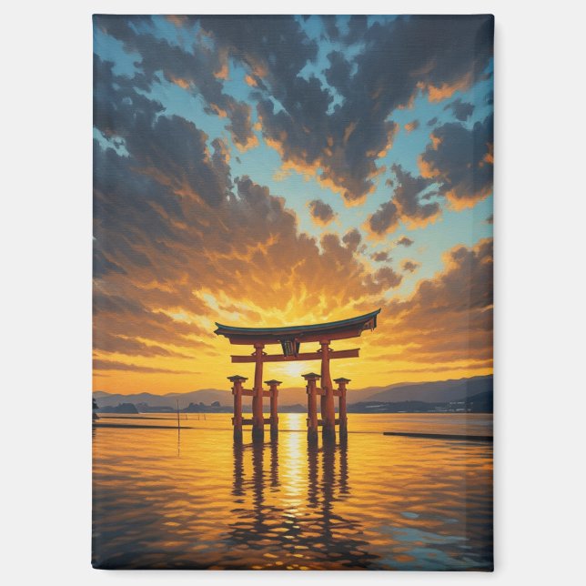 Aimant Torii flottant de Miyajima, sanctuaire Itsukushima (Recto)