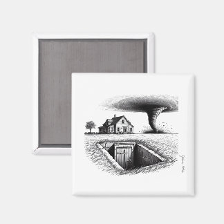 Aimant Tornado Maison Cave avec Croix