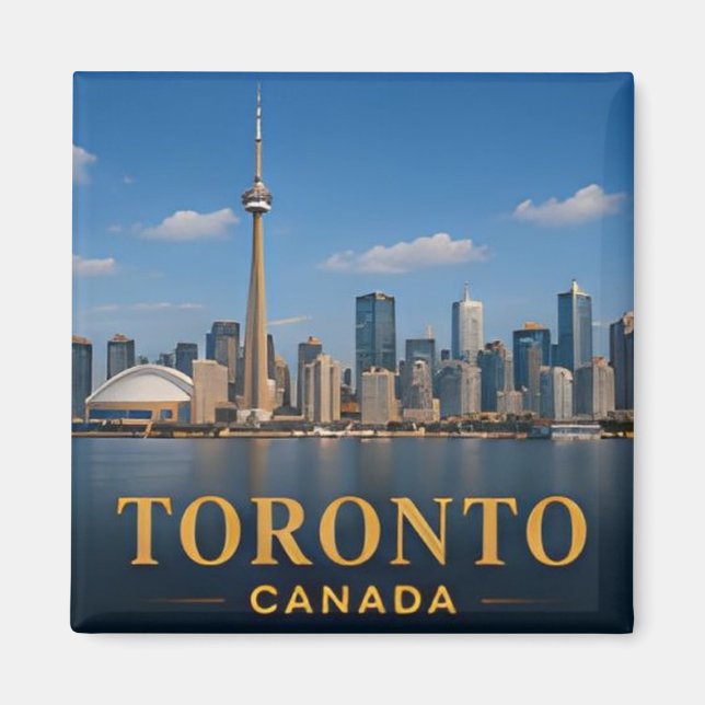 Aimant Toronto Canada Moderne Skyline Destination de Voya (Devant)