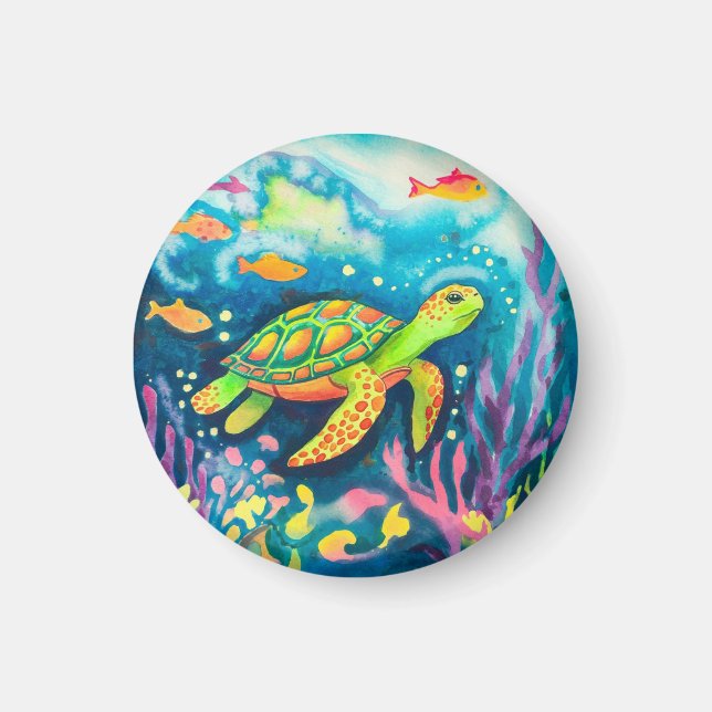 Aimant Tortue à peinture (Devant)