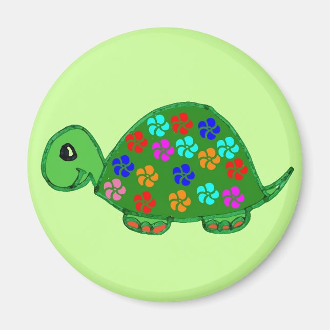 Aimant tortue coloré (Devant)