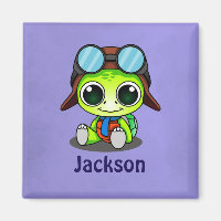 Tortue Cute Chibi personnalisée en Aviator Casquet