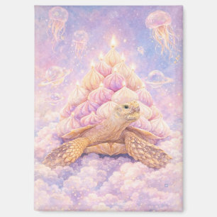 Aimant Tortue d'anniversaire Zefir pastel rêveuse dans le