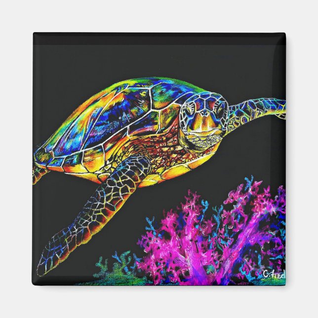 Aimant Tortue de mer (Devant)