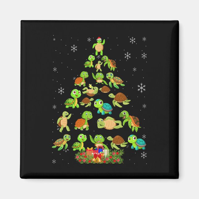Aimant Tortue de mer Arbre de Noël Correspondant Famille  (Devant)