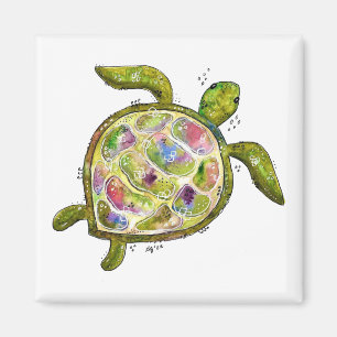 Aimant Tortue de mer mignonne