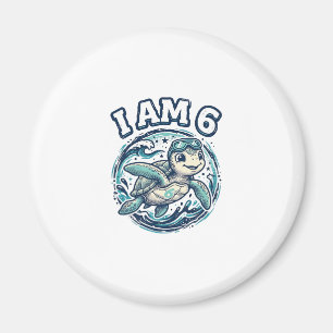 Aimant Tortue de mer mignonne Je suis un anniversaire de
