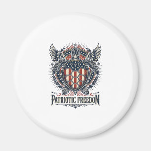 Aimant Tortue de mer patriotique
