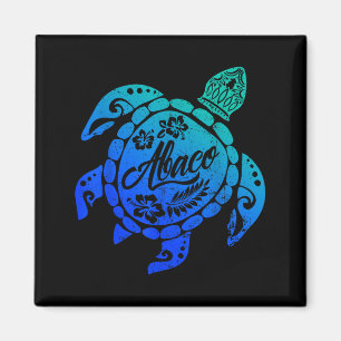 Aimant Tortue de mer tribale d'Abaco Vacances à la plage 