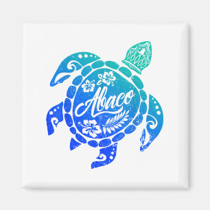 Aimant Tortue de mer tribale d'Abaco Vacances à la plage