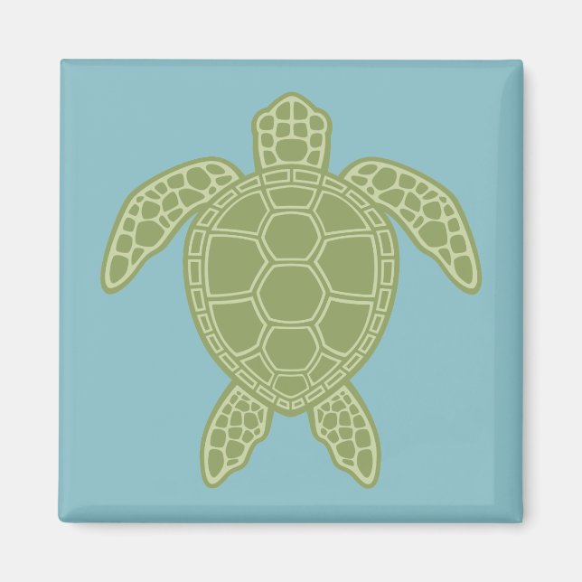 Aimant Tortue de mer verte (Devant)