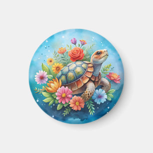 Aimant Tortue florale