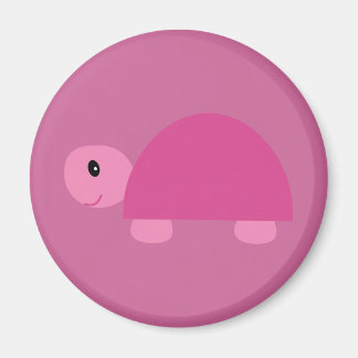 Aimant tortue rose mou