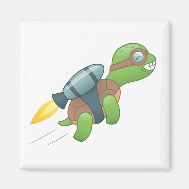 Aimant Tortue volante avec réacteur dorsal (Devant)
