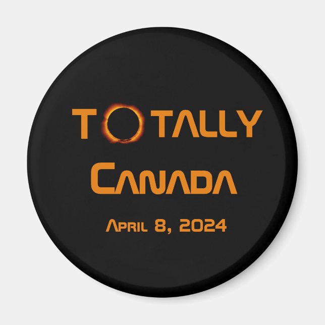 Aimant Total Canada 2024 Éclipse solaire (Devant)