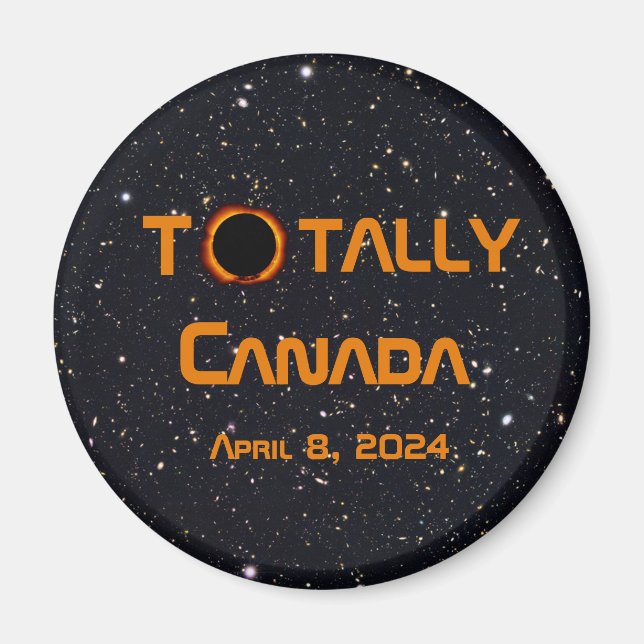 Aimant Total Canada 2024 Éclipse solaire (Devant)