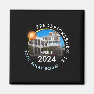 Aimant Total de l'éclipse solaire 2024 Fredericksburg T