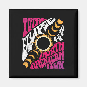 Aimant Total Eclipse 2024 Retro Super Nord-Américain Tou