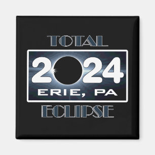 Aimant Total Eclipse Erie PA 2024 Parcours de la totalité
