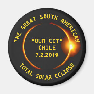Aimant Total Éclipse solaire 2019 Chili Amérique du Sud