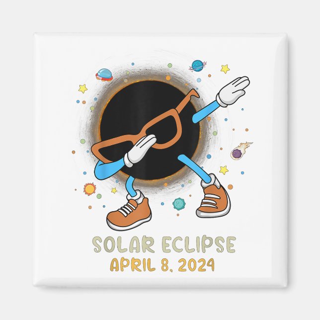 Aimant Total Éclipse Solaire 2024 Drôle Drôle Pour Les En (Devant)