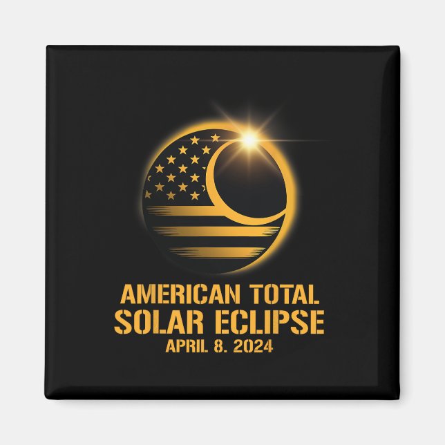 Aimant Total Éclipse Solaire 8 avril 2024 Totalité Astron (Devant)