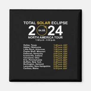 Aimant Total Éclipse Solaire 8 Avril Chemin De L'Éclipse