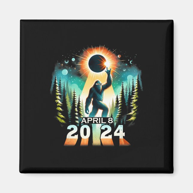 Aimant Total Éclipse Solaire 8 avril Éclipse Solaire 2024 (Devant)