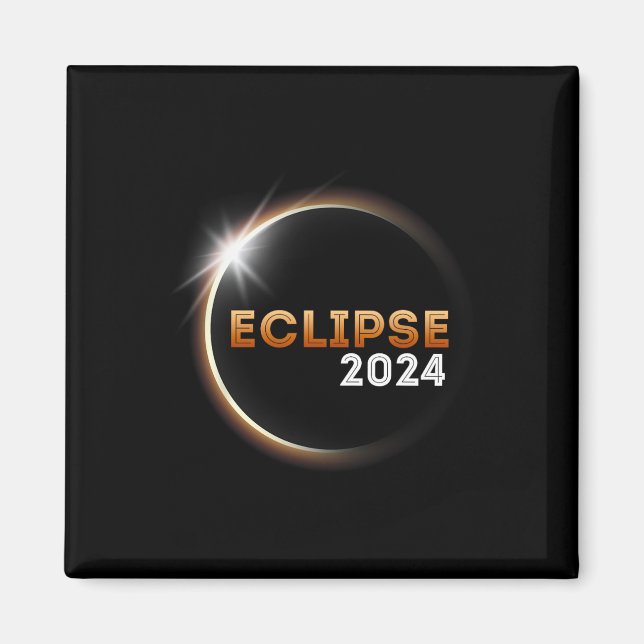 Aimant Total Éclipse Solaire Avril 8 2024 Pour Garçons Fi (Devant)