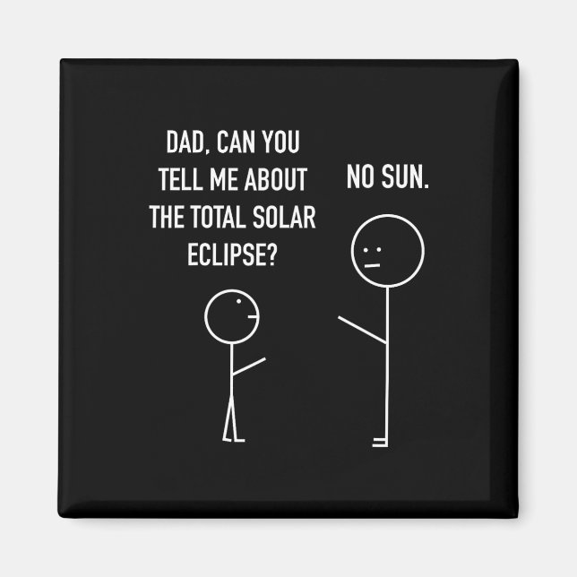 Aimant Total Éclipse Solaire Figure Astrologie Humour J (Devant)