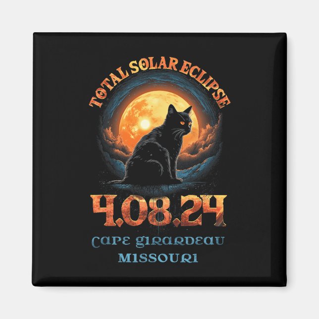 Aimant Total Solaire Eclipse 2024 Cape Girardeau Missouri (Devant)
