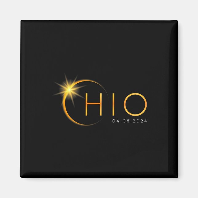Aimant Total Solaire Eclipse 2024 État Ohio Totalité Avri (Devant)