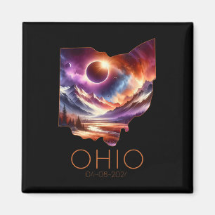 Aimant Total Solaire Eclipse 2024 État Ohio Totalité Avri