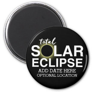 Aimant Total Solaire Eclipse - 2024 ou date personnalisée