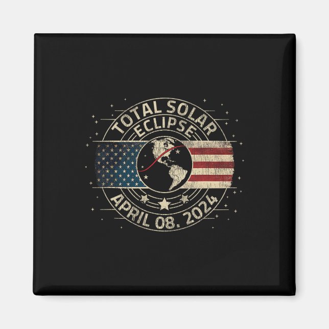 Aimant Total Solaire Eclipse 2024 Totality Eclipse Path 0 (Devant)