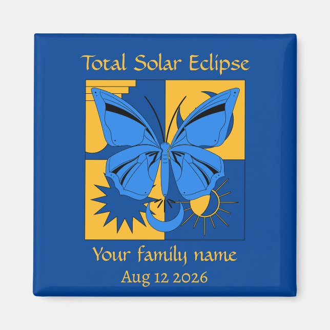 Aimant Total Solaire Eclipse Butterfly Custom (Devant)