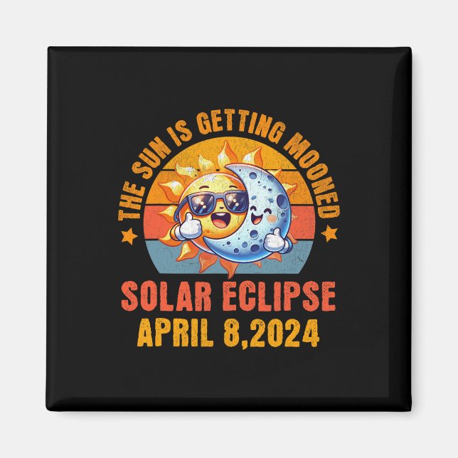 Aimant Total Solaire Eclipse Chase 2024 Le Soleil Obtient (Devant)