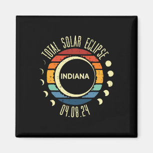 Aimant Total Solaire Eclipse Indiana Retro 04.08.24 Homme
