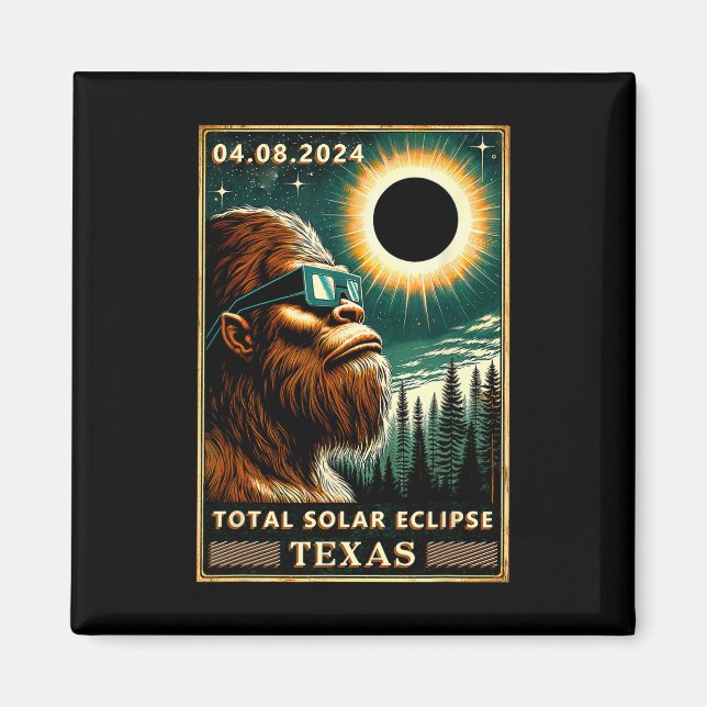 Aimant Total Solaire Eclipse Texas 2024 Bigfoot Eclipse G (Devant)