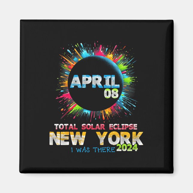 Aimant Total total couleur de l'éclipse solaire New York  (Devant)