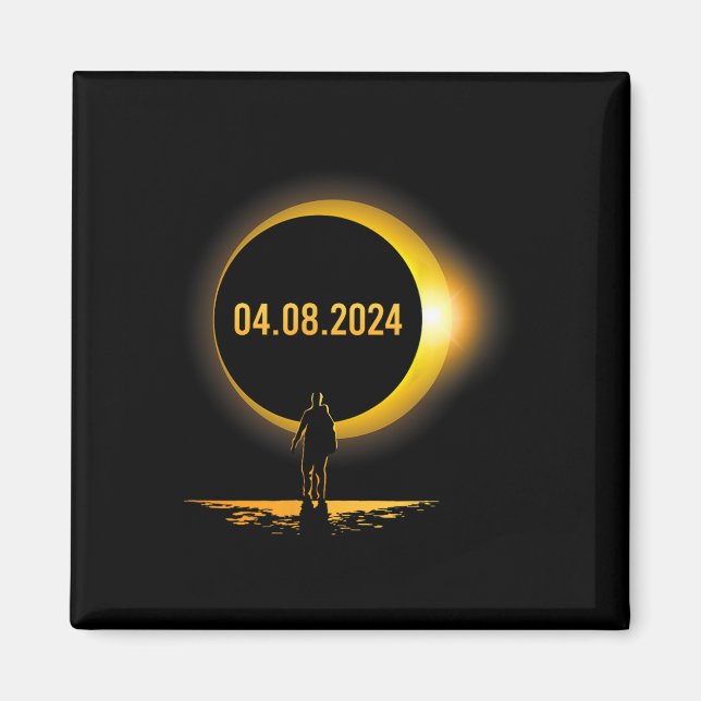 Aimant Totalité 04 08 24 Funny Total Solaire Eclipse 2024 (Devant)