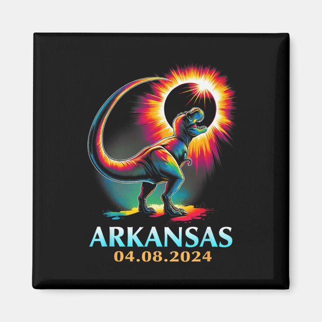 Aimant Totalité de l'Arkansas Total Éclipse Solaire 2024  (Devant)