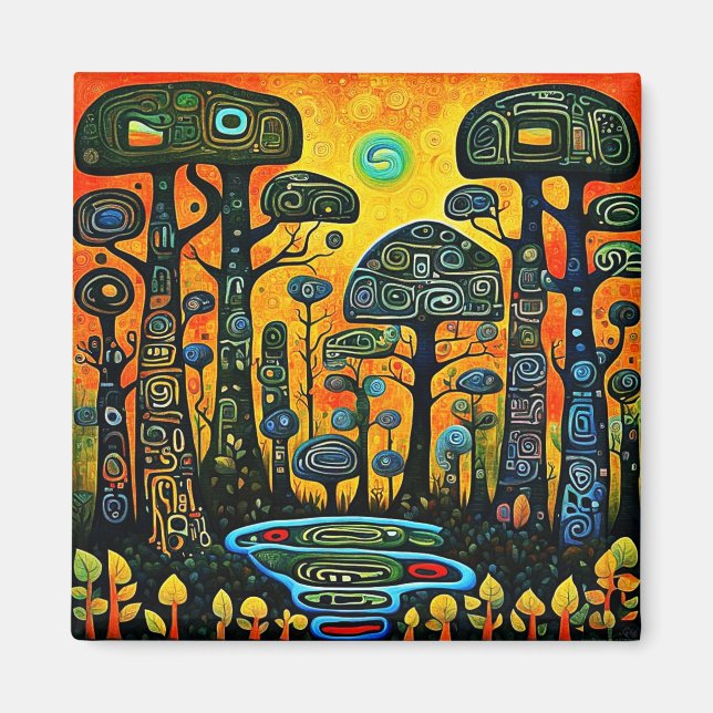 Aimant Totem Trees (Devant)