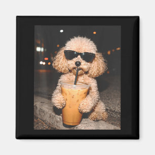 Aimant Toucan boit du café glacé mème de chien drôle 