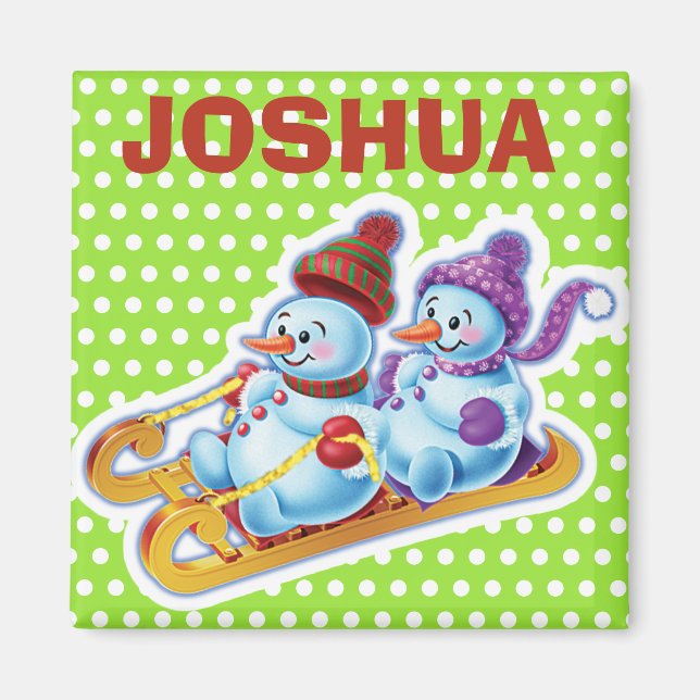 Aimant Touche personnalisée Anneau de Noël Personnages de (Devant)