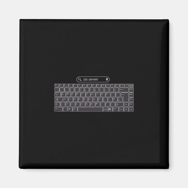 Aimant Touches de clavier de mème drôle 67  (Devant)