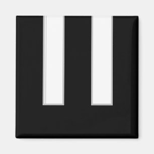 Aimant Touches de piano instrument de musique noir blanc