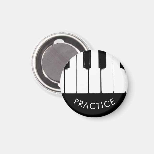 Aimant Touches de piano, "Pratique" (Recto/Verso)